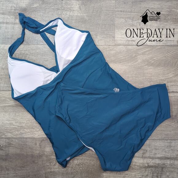 Suuksess Plus Size Halter Tankini Swimdress Swimsuit Size XXL - Picture 4 of 4